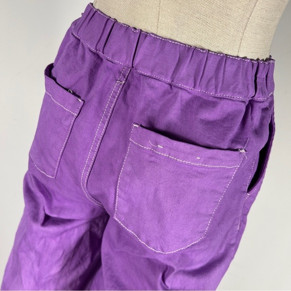 Oak + Fort Vibrant Purple High-Waisted Pants M - Picture 5 of 13